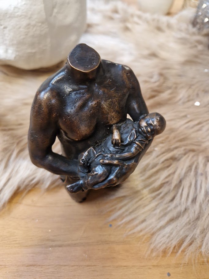 ouder en kind beeld 3d beeldje